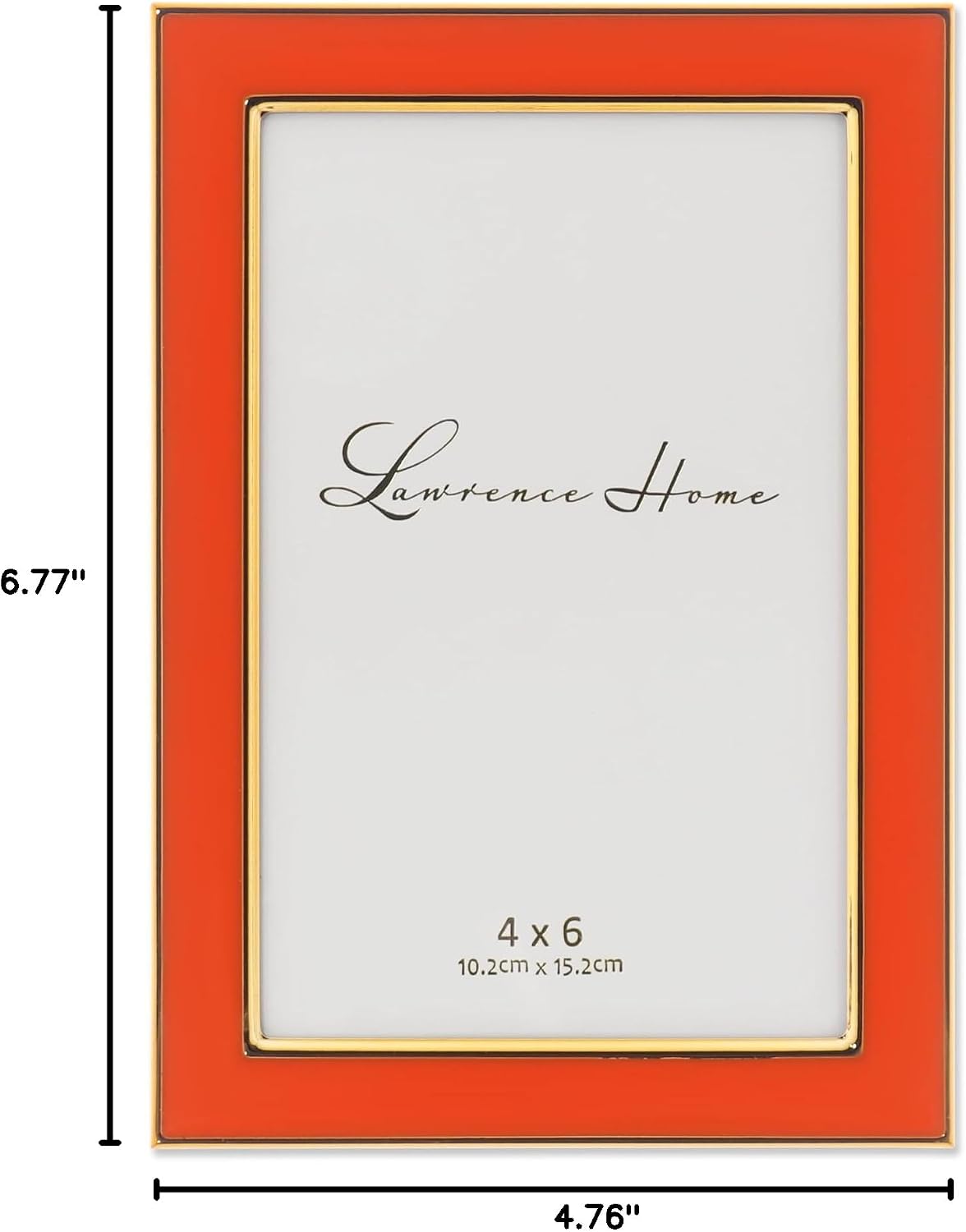 Lawrence Frames Metal Frame, Polished Enamel, Orange, 4x6