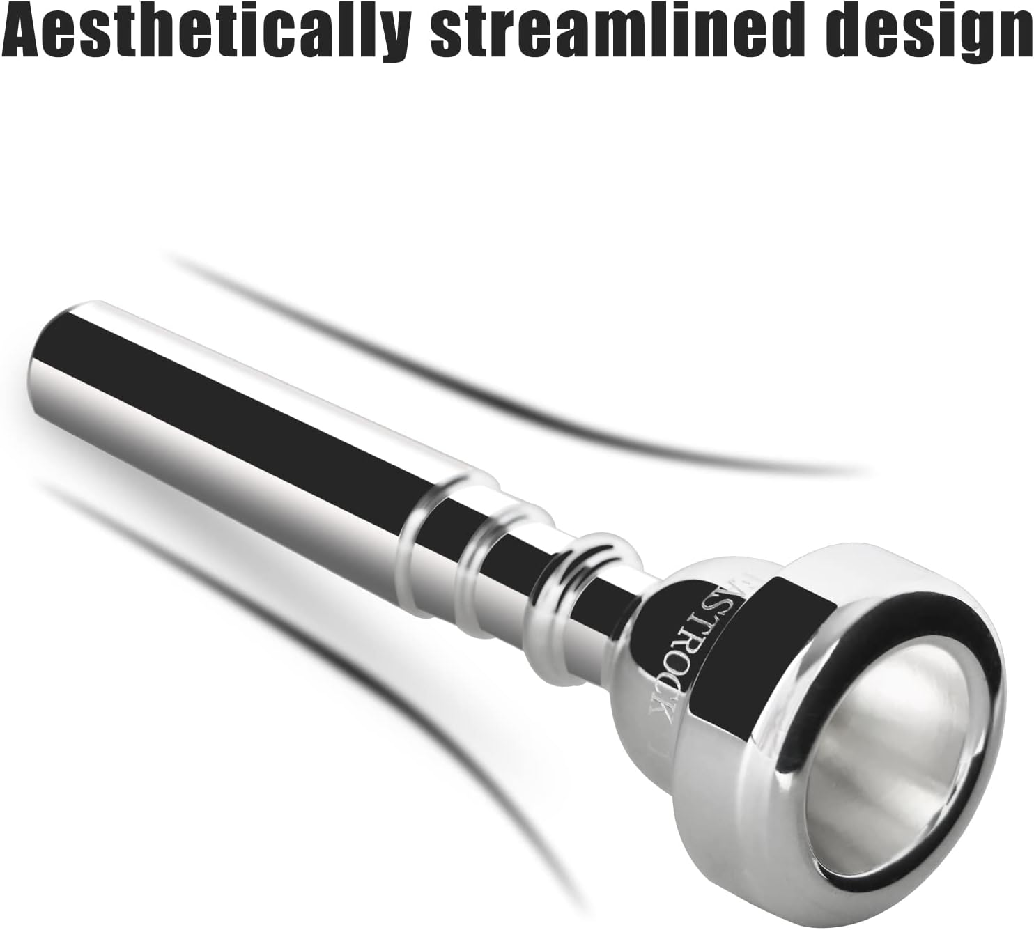 EASTROCK 1.25C Trumpet Mouthpiece Silver Plated Bb Trompeta, Vacuum Packed