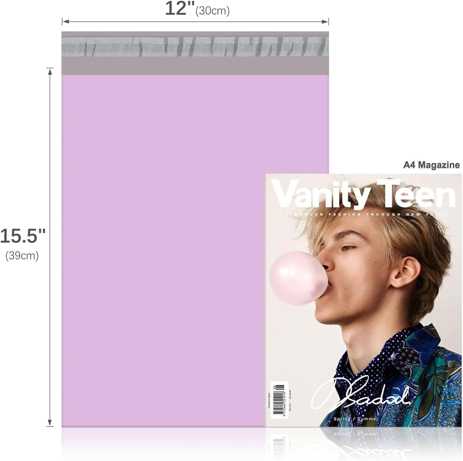 Fuxury Poly Mailers 12x15.5Inch 100 Pcs, Waterproof Shipping Bags for Clothing, Strong Adhesive Shipping Envelopes for Small Business Suppliers, Self Seal Mailers Poly Bags Mailing Envelopes Purple