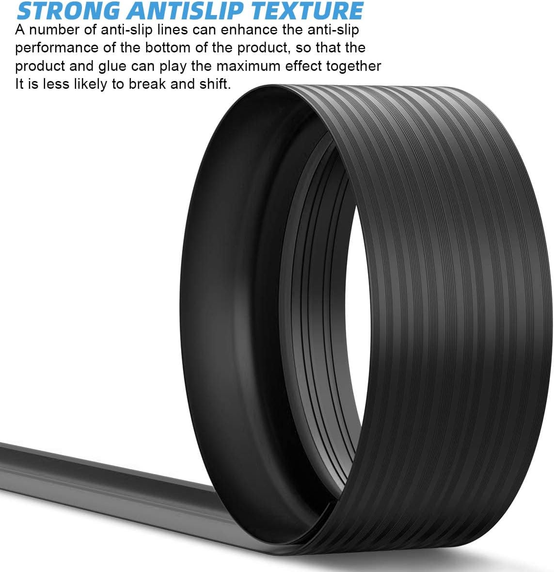 Jin&Bao Universal Garage Door Threshold Seal Strip 20FT Kit, Bottom Waterproof Rubber Weather Stripping Replacement（Black, 2 Adhesive）