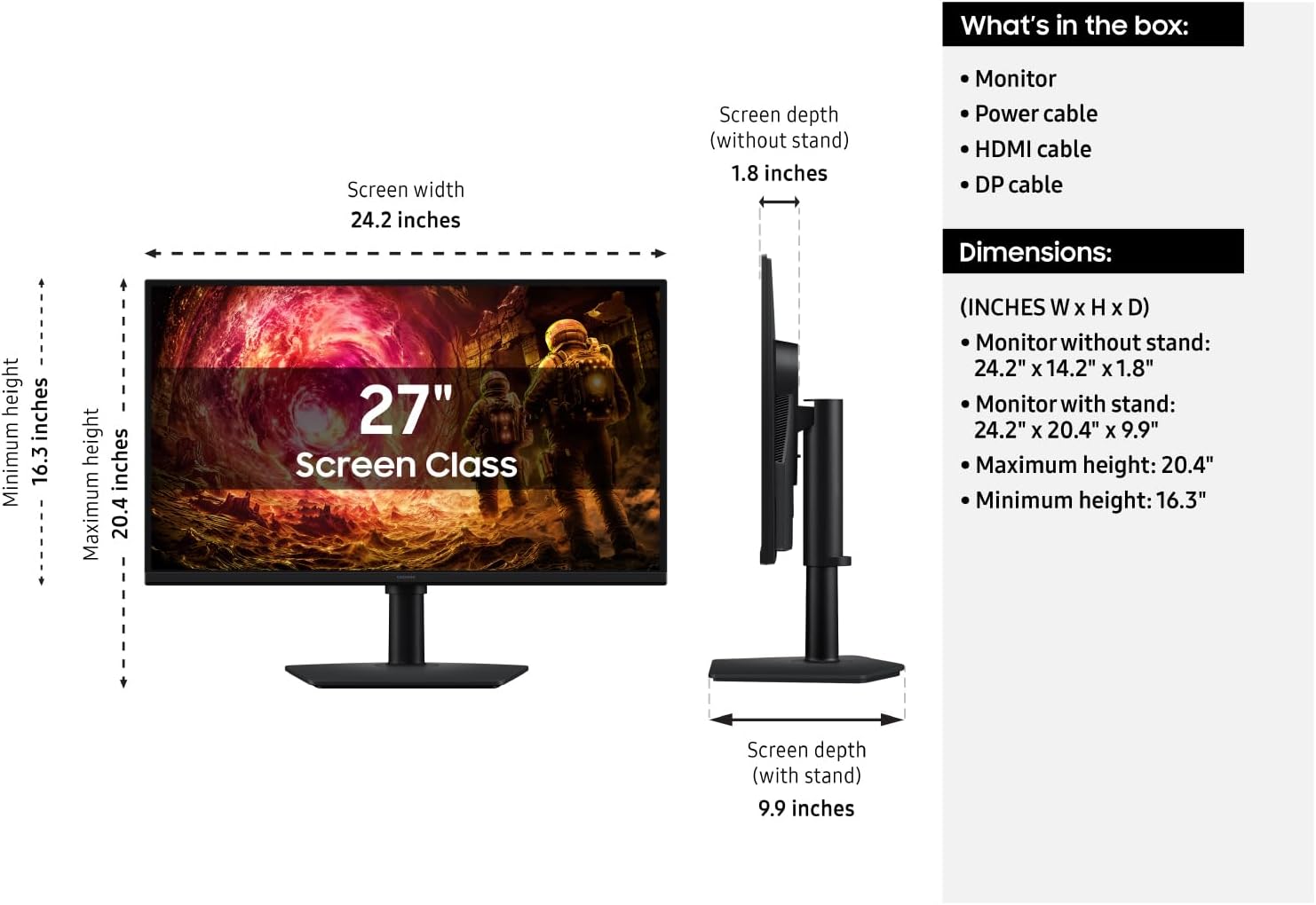 Samsung 27” Odyssey G5 (G50F) Series QHD Gaming Monitor