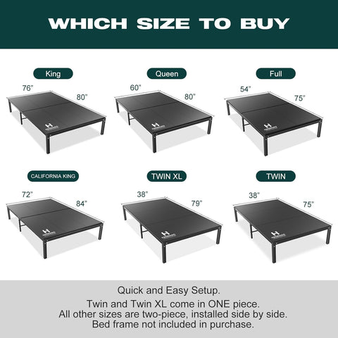 Bunkie Board Queen Size(60x80) Heavy-Duty Bed Boards for Under Mattress