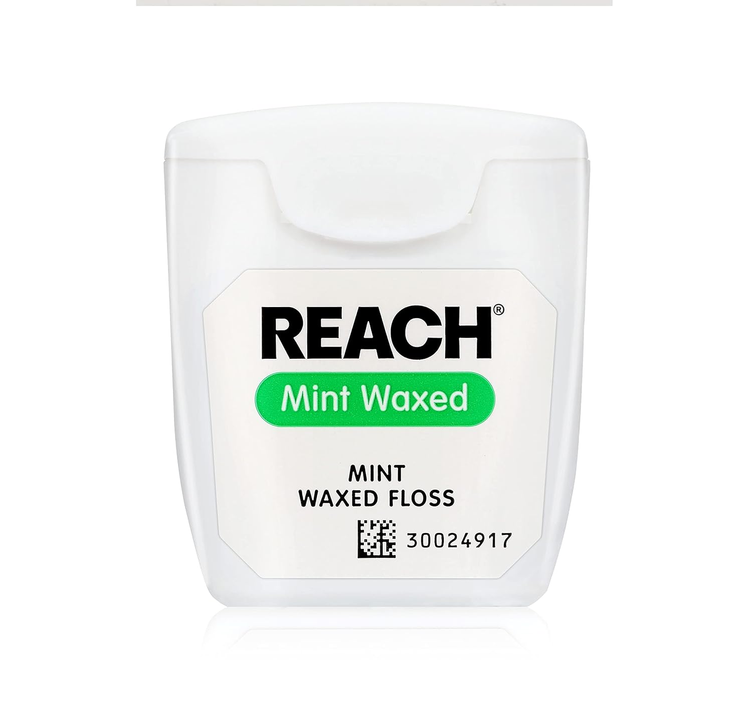 Reach, Waxed Dental Floss, Mint, Plaque Remover for Teeth, Shred Resistant, Floss Slides Smoothly, Easy to Use, Waxed, Deep Cleaning Teeth, Oral Care, Pfas Free, for Adults and Kids, 55 yd, 1 Count