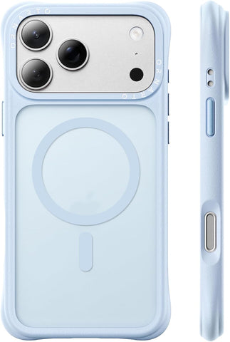 ORNARTO Magnetic for iPhone 17 Pro Max Case, Translucent Matte, Baby Blue
