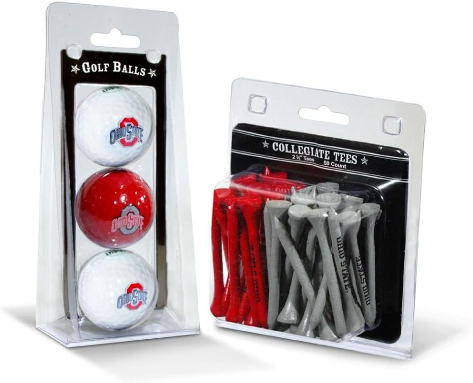 Team Golf NCAA Clemson Tigers 3 Golf Balls And 50 Golf Tees Logo Imprinted Golf Balls (3 Count) & 2-3/4" Regulation Golf Tees (50 Count), Multi Colored