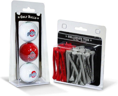 Team Golf NCAA Clemson Tigers 3 Golf Balls And 50 Golf Tees Logo Imprinted Golf Balls (3 Count) & 2-3/4" Regulation Golf Tees (50 Count), Multi Colored