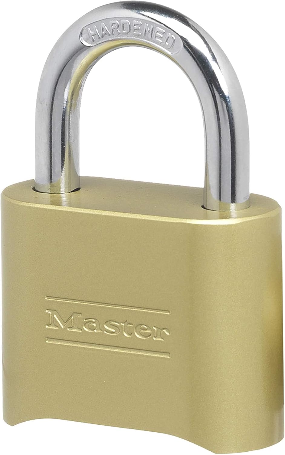 Master Lock Combination Padlock Outdoor Brass Lock, Gate Lock 2-Inch 175D