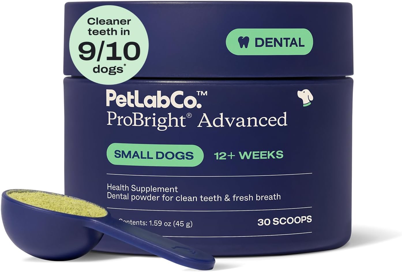 PetLab Co. ProBright Advanced Dental Powder, Small Dogs, 30 Scoops