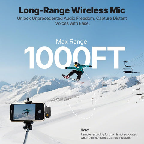 MAONO Wave T5 Wireless Lavalier Microphone for iPhone15/16/17 Android Phone