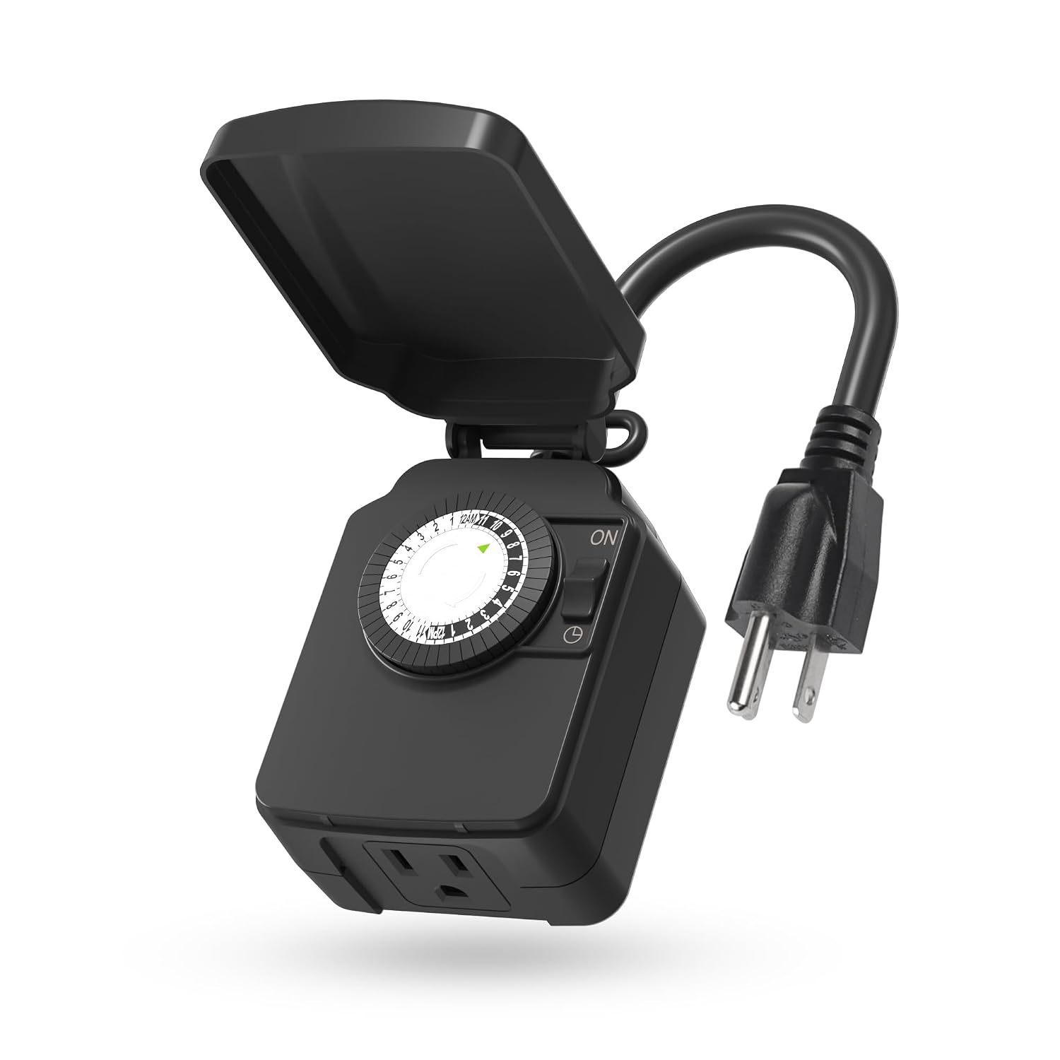 BN-LINK Outdoor 24-Hour Mechanical Timer Outlet, 1 Grounded Outlet