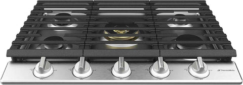 ThermoMate 30 Inch Gas Cooktop, Ultra-Heavy Commercial Grade Grates, 52,000 BTU 5 Italy Sabaf Burners, Gas Stove Top with Solid Copper Center Burner Base, LED Backlit Knobs, NG/LPG Convertible