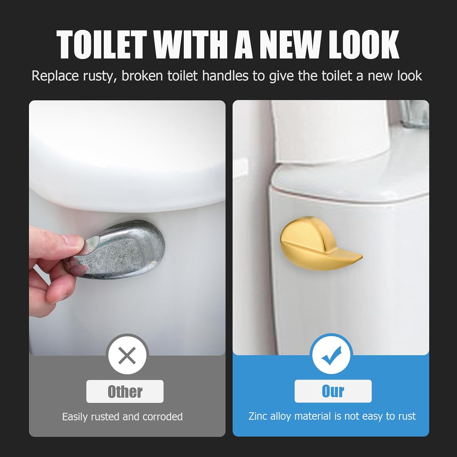 For TOTO Toilet Handle Replacement Parts Kit, Universal THU068#CP Trip Lvr