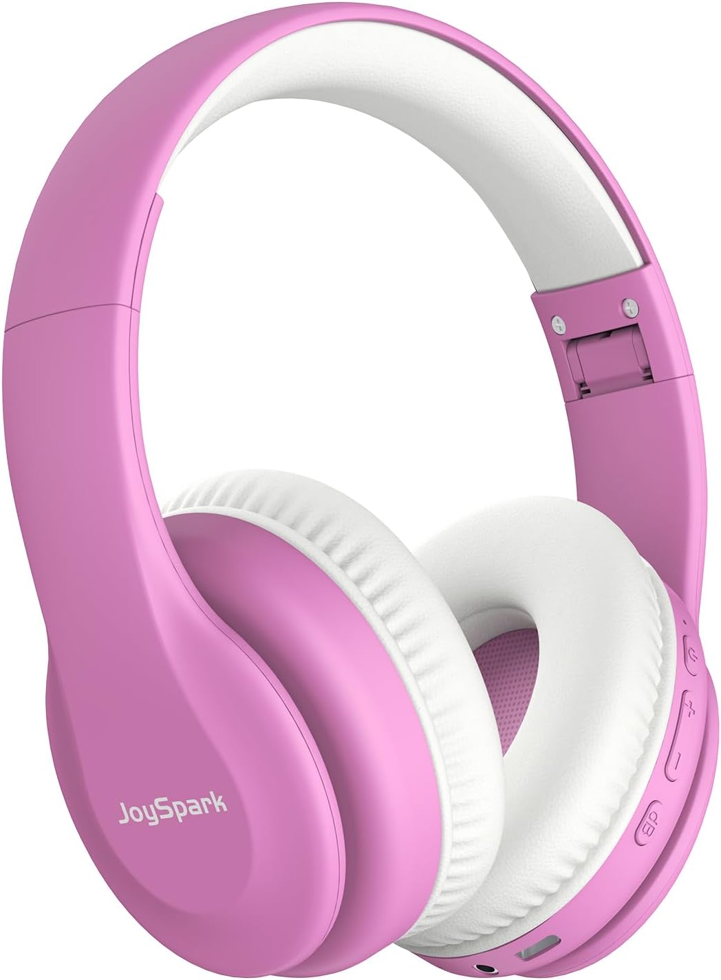 JoySpark Kids Bluetooth Headphones, Lightweight Wireless Headphones for Kids, 85/94dB Volume Limited, 60 Hours Playtime, Bluetooth 5.3, Over-Ear Toddler Headsets with Built-in Mic-Pink