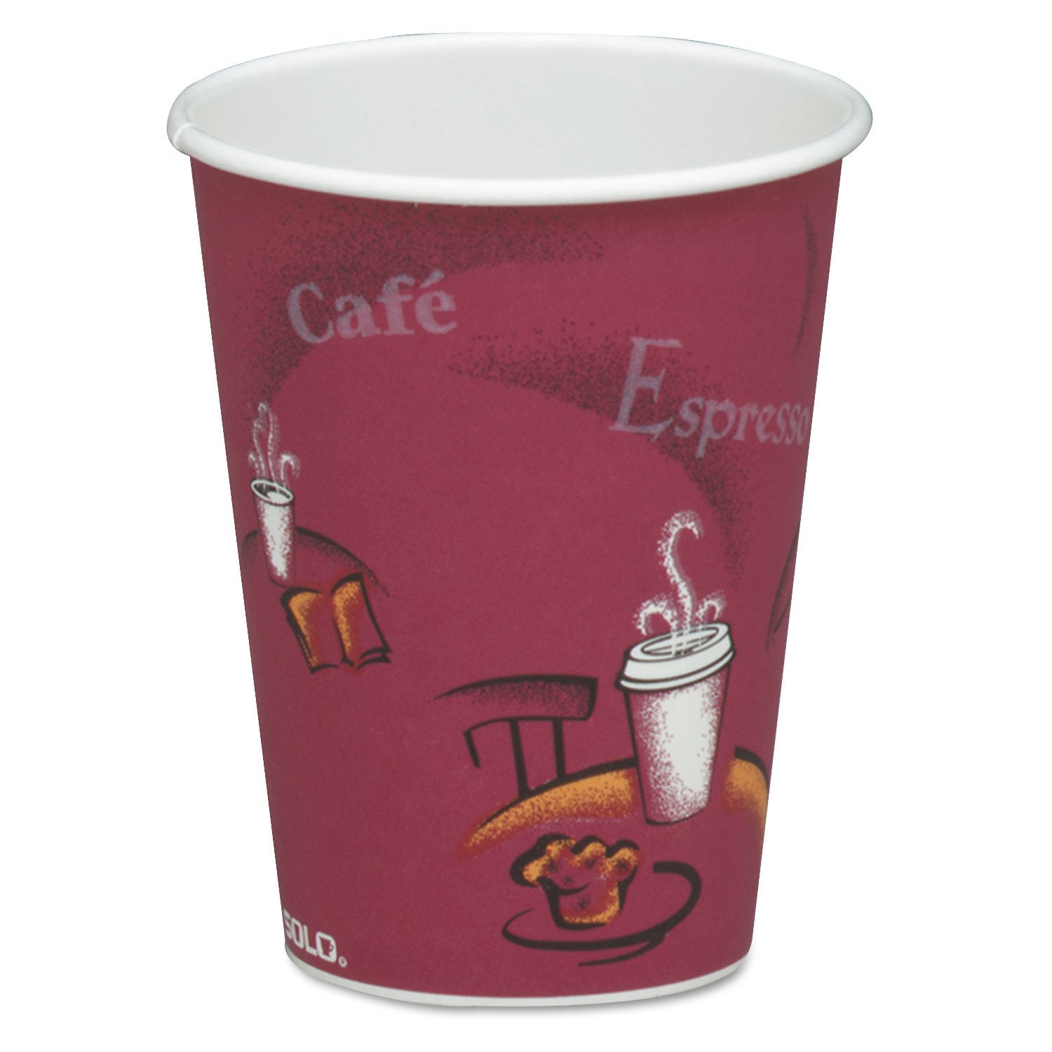 Solo 412SIN-0041 12 oz Bistro SSP Paper Hot Cup (Case of 1000)