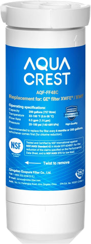AQUA CREST XWFE® Water Filter, Replacement for GE® XWFE®, Built-in Chip