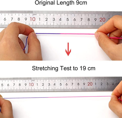 LUSTEMBER 1mm Stretchy Bracelet String, Sturdy Rainbow Elastic String Elastic Cord for Jewelry Making, Necklaces, Beading and Crafts