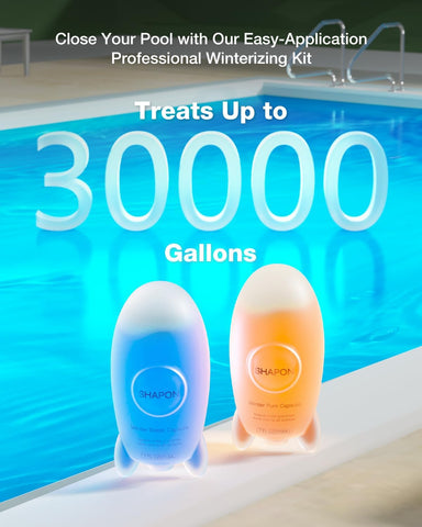 SHAPON Pool Closing Kit, Pool Winterizing Kit Treats Up to 30,000 Gallon