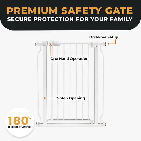 BalanceFrom Easy Walk-Thru Baby Safety Gate, Fits 29.1" to 33.8" Openings