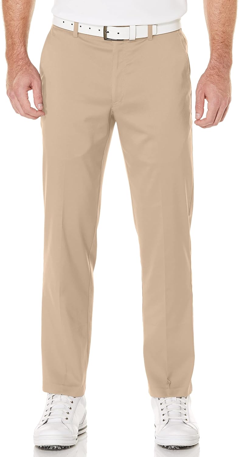 PGA Tour Men's Flat Front Active Waistband Golf Pant