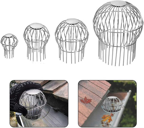 Gutter Guard, Stainless Steel Filter Strainer Fits for 2" ~ 6" Round Downspout,Gutter for PROTECTION 304 Stainless Steel Drainage Ditch Mesh Cover(160MM)