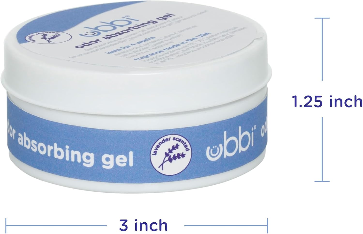 Ubbi Lavender Scented Odor Absorbing Gels, 3-Pack