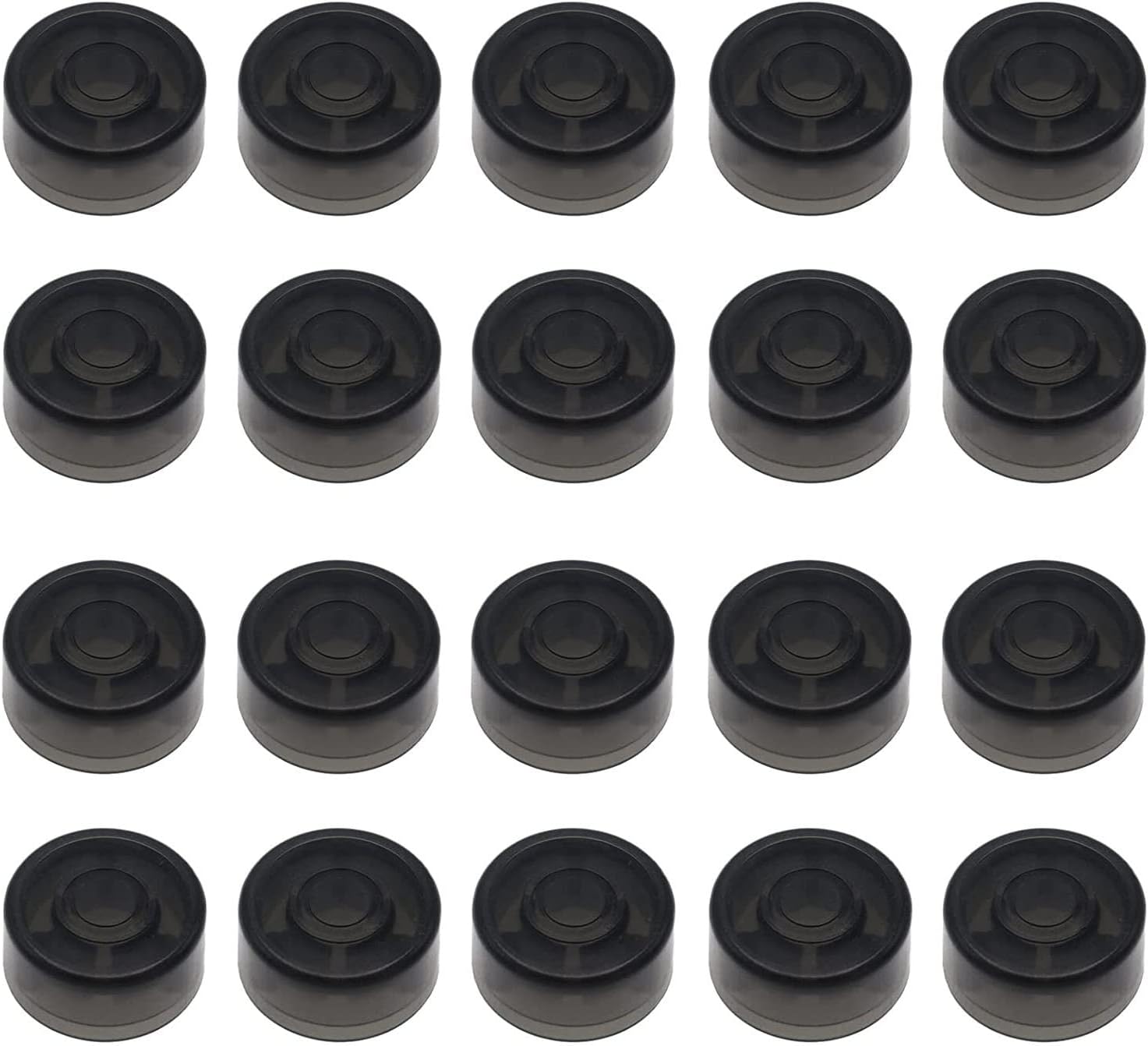 Jiayouy Guitar Effect Pedal Footswitch Toppers Foot Nail Cap Protection Cap for Guitar Effect Pedal Protection Cap 20PCS/Set (Black)