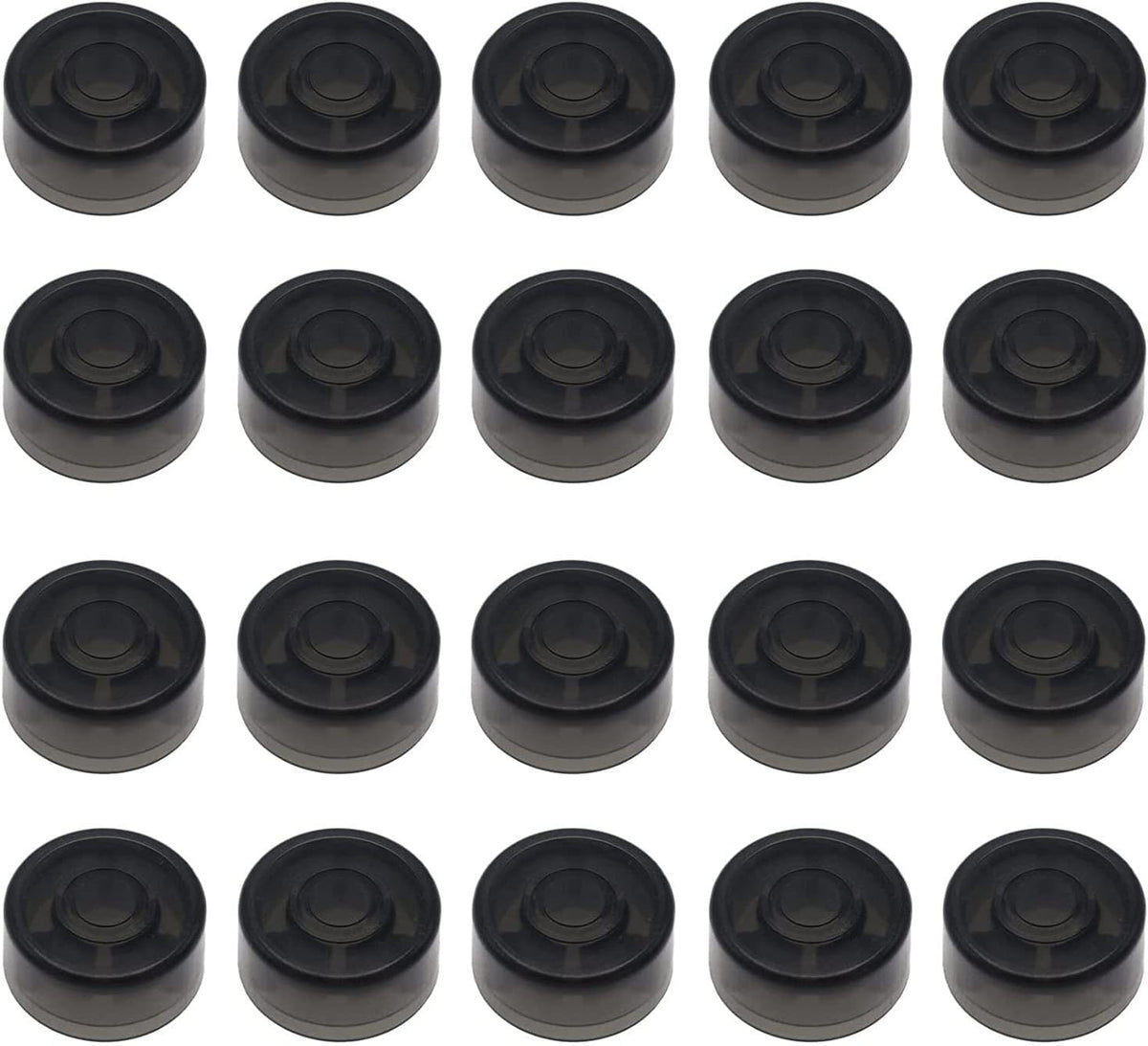 Jiayouy Guitar Effect Pedal Footswitch Toppers Foot Nail Cap Protection Cap for Guitar Effect Pedal Protection Cap 20PCS/Set (Black)