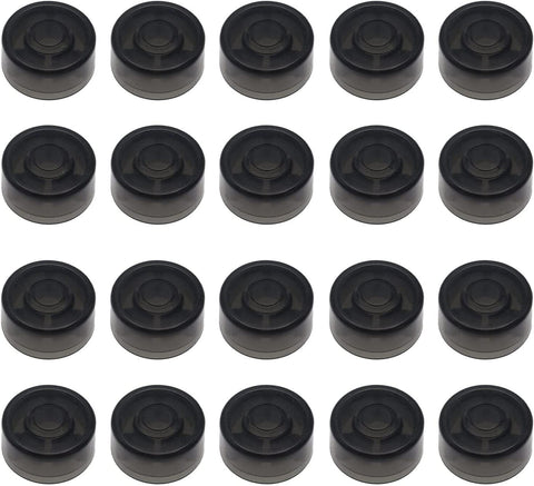 Jiayouy Guitar Effect Pedal Footswitch Toppers Foot Nail Cap Protection Cap for Guitar Effect Pedal Protection Cap 20PCS/Set (Black)
