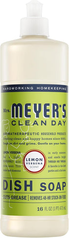 MRS. MEYER'S CLEAN DAY Liquid Dish Soap, Lemon Verbena, 16 fl. Oz