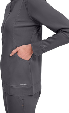 Healing Hands Purple Label Scrubs Jacket for Women Zip Up