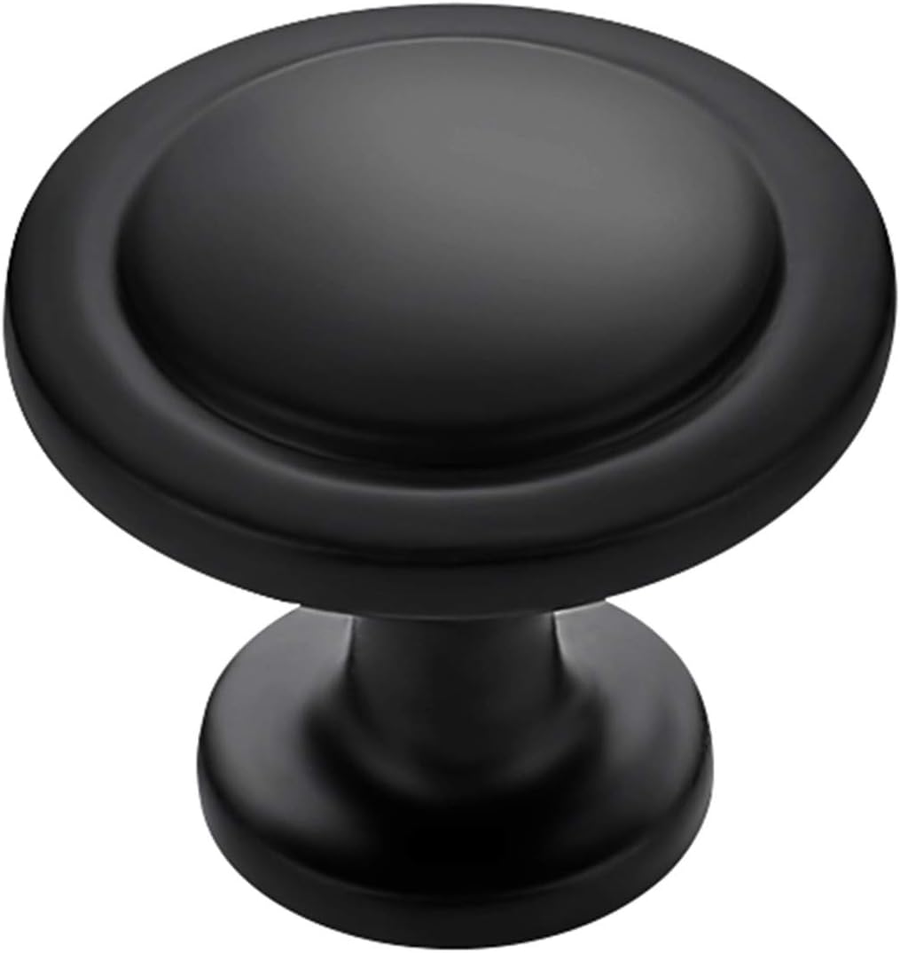 Ravinte Matte Black Round Cabinet Knobs,Zinc Pulls,1-1/4 Inch,30 Pack