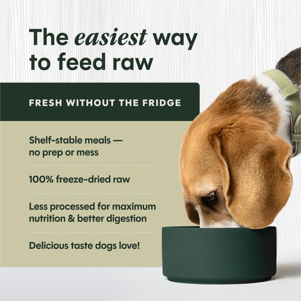 Instinct Freeze Dried Meals, Natural Dog Food, Grass-Fed Beef, 45 oz. Bag