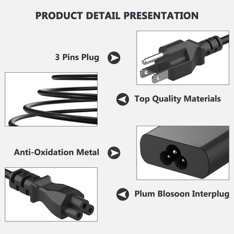 65W 45W USB-C Laptop Charger for Dell Latitude 5530 5420 5430 5520 5540 7430 7420 7440 7340 7530 7330 7320 XPS 13 9250 9360 9365 9370 9380 9350 9550 Adapter Power Cord