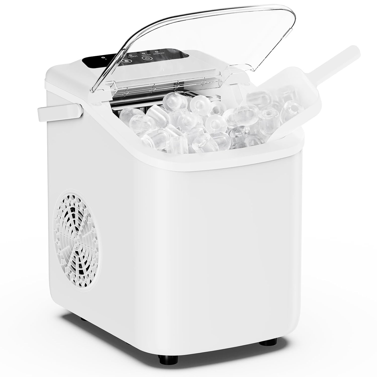 DUMOS Ice Makers Countertop Ice Machine with Portable Handle Compact Size