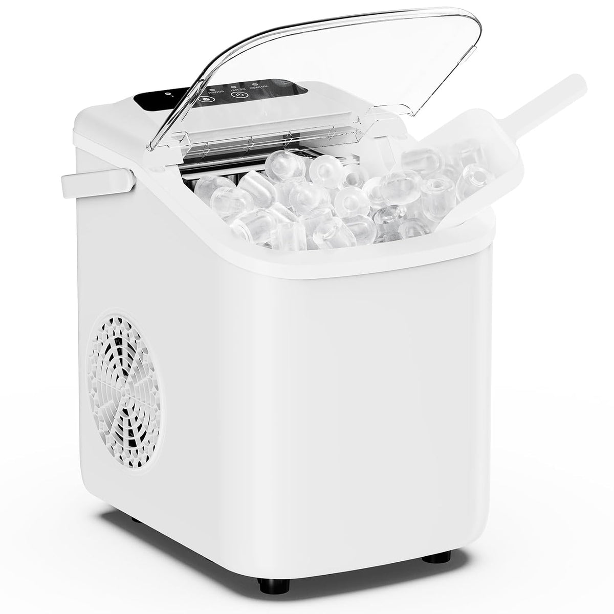 DUMOS Ice Makers Countertop Ice Machine with Portable Handle Compact Size