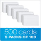 Oxford Index Cards, 500 Pack, 3x5 Index Cards, Blank on Both Sides, White, 5 Packs of 100 Shrink Wrapped Cards (40175)