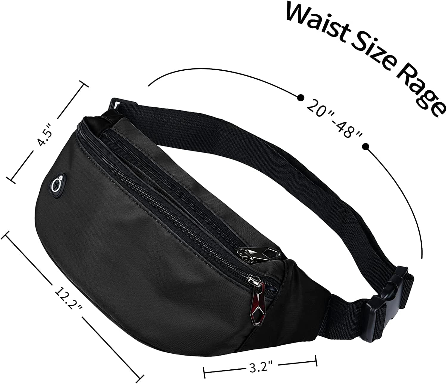Fanny Packs for Men and Women Water-Repellent Sports Waist Pack Bag