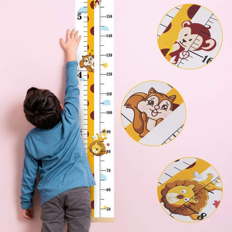 Growth Chart,Kids Canvas Height Ruler,Removable Wall Decor