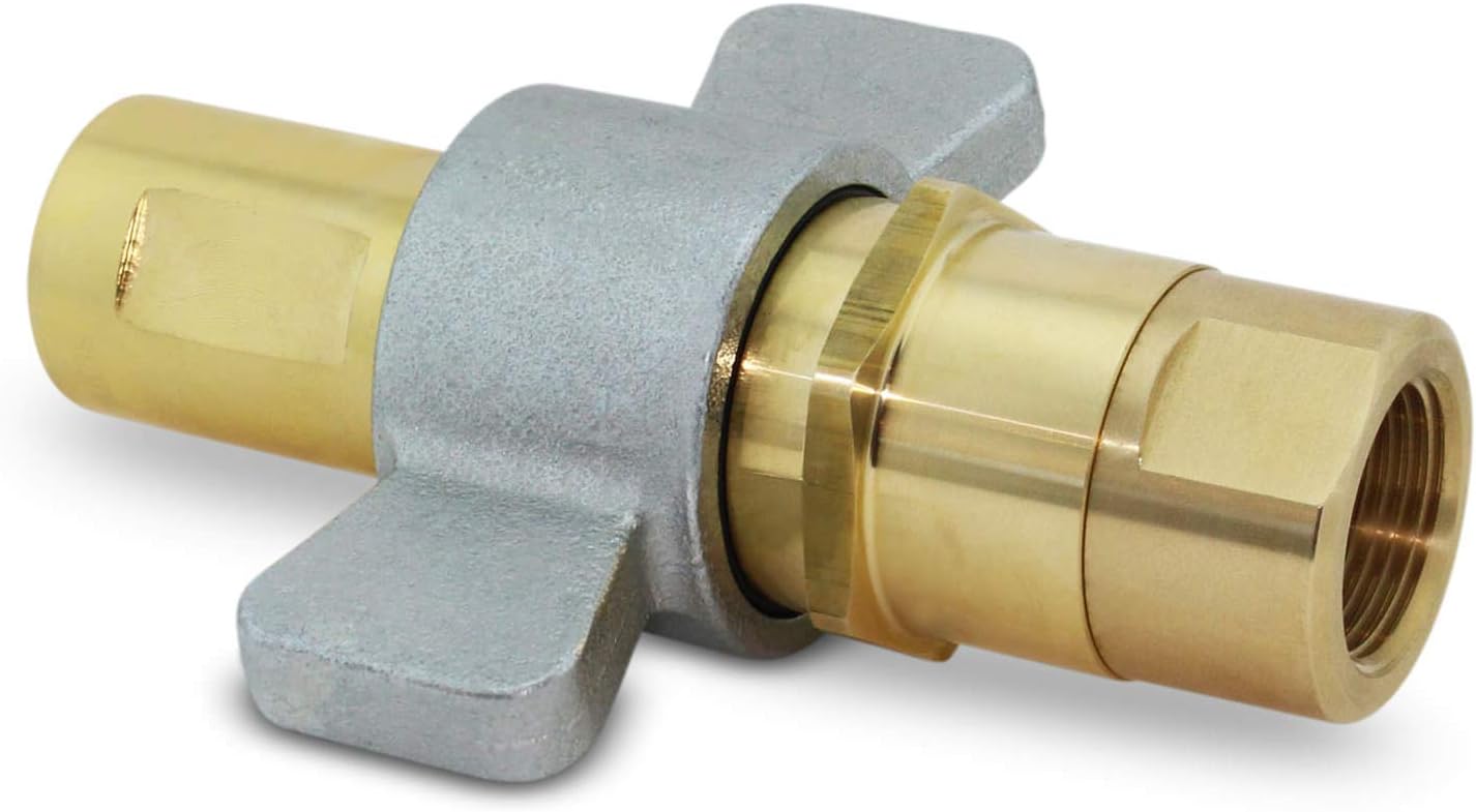Summit Hydraulics 1" NPT Wet-Line Wing Nut Hydraulic Quick Disconnect Coupler/Coupling Set
