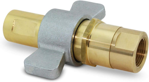 Summit Hydraulics 1" NPT Wet-Line Wing Nut Hydraulic Quick Disconnect Coupler/Coupling Set