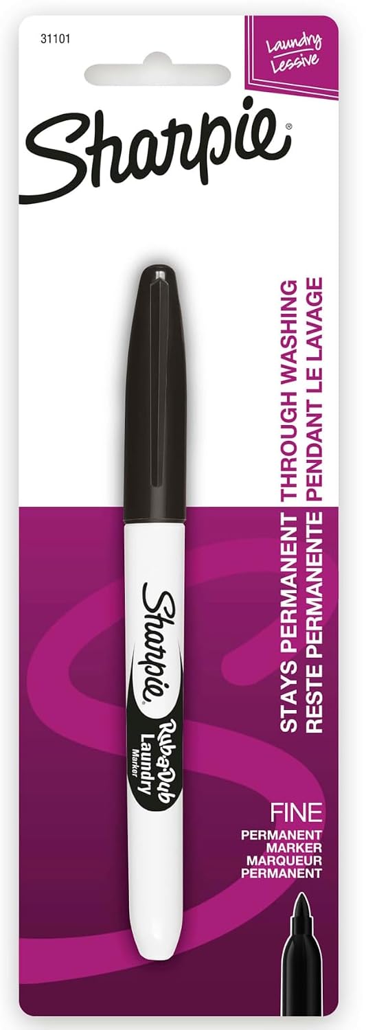 Sharpie Rub-A-Dub Permanent Laundry Marker Fine Black - Pack of 1