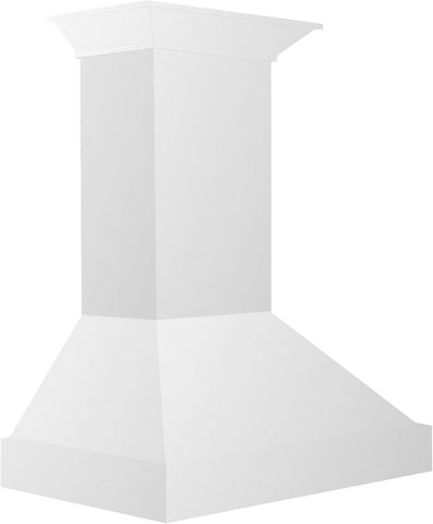 ZLINE 30 in. Wooden Wall Mount Range Hood in Smooth Bright White Finish (KBWW-30)