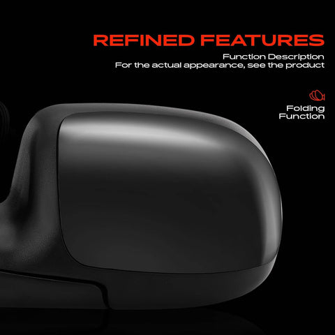 A-Premium Pair (2) Driver and Passenger Side Manual Door Mirror