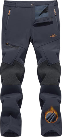 TACVASEN Men's Snow Ski Pants Fleece Lined Winter Insulated Hiking Work