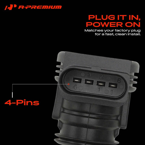 A-Premium Set of 5 Ignition Coil Pack and Iridium Spark Plugs