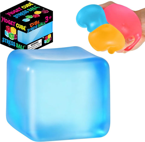 Squishy Stress Cube for Adults, Squishy Slow Rising Squishy Fidget Toys, Squeeze Toys for Classroom Prizes Party Favors Birthday Gifts(Blue)