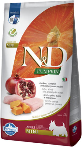 Farmina N&D Dog Dry Grain Free Pumpkin Mini Chicken & Pomegranate 15.4 Pounds