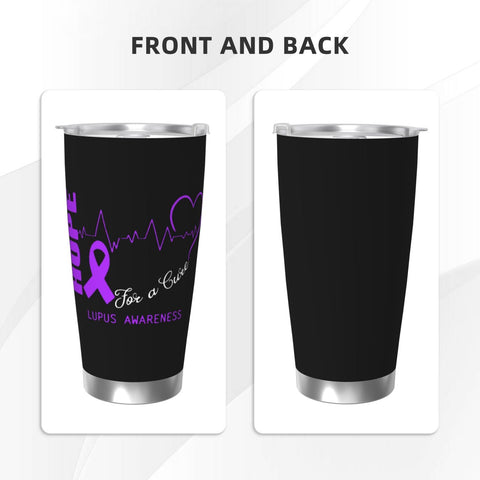 vrilu Hope For A Cure Lupus Awareness Tumbler Cup 20oz Double Wall Vacuum Insulated Coffee Cup