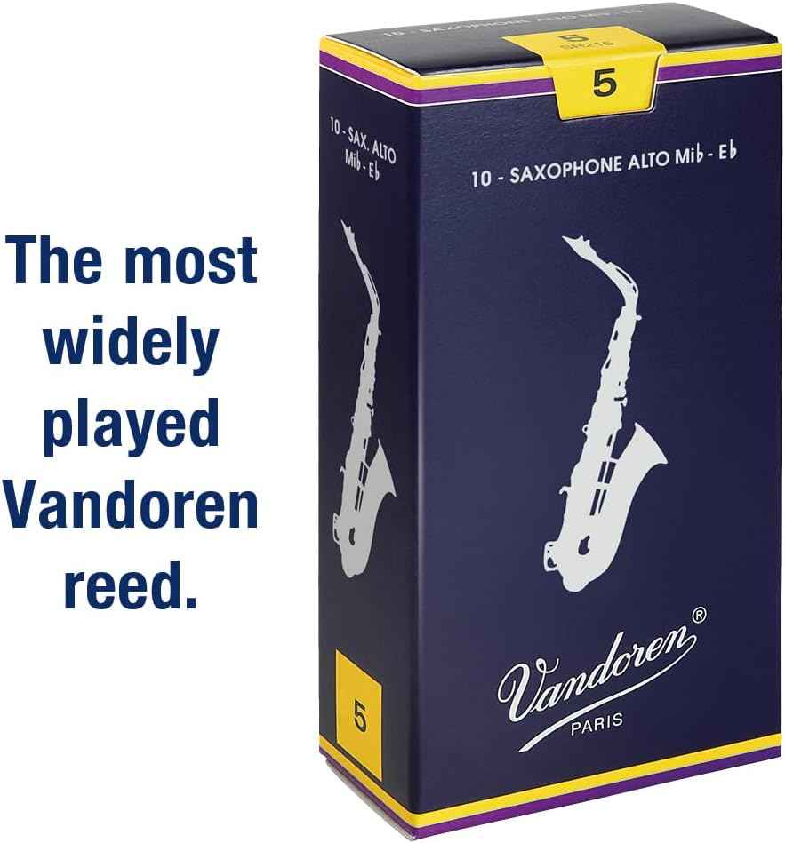 Vandoren SR215 Alto Sax Traditional Reeds Strength 5; Box of 10