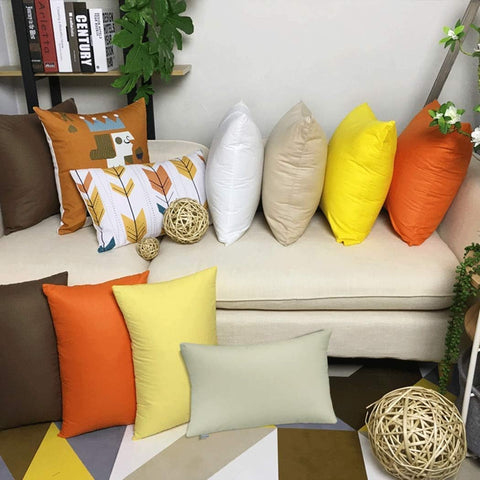Thmyo 4-Pack 100% Cotton Lumbar Decorative Throw Pillow Case 12x20inch